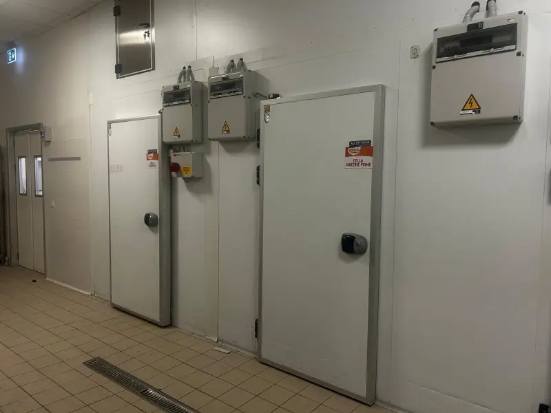 Insulated raw-material storage cells at the Global Master facility